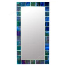 Mosaic Mirror Rectangular Blue Green 70 cm