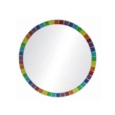 Mosaic Multicolor Round Mirror 40 cm