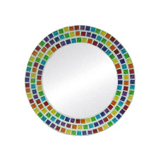 Mosaic Glass Mirror Multicolor 40 cm