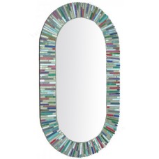 Mosaic Mirror Oval Grey Purple 75 cm