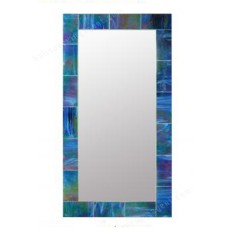 Mosaic Mirror Rectangular Blue Green 65 cm