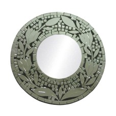 Mosaic Round Mirror Clear Tulip 50 cm