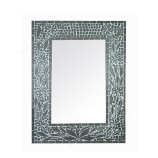 Mosaic Mirror Rectangular Clear White Tulip 40 cm