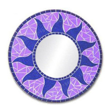 Mosaic Mirror Sun Flower Light Purple 50 cm