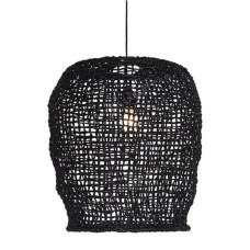 Banana Fiber Pendant Lampshade Black 50 cm