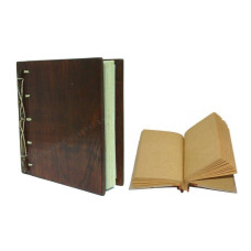 Notebook Wooden Brown Medium