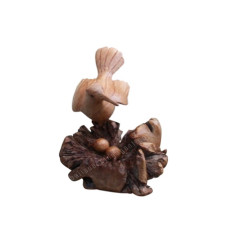 Parasite Wood Bird With Eggs 11 cm