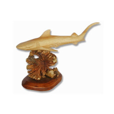 Parasite Wood Tiger Shark On Base 25 cm