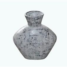 Whitewash Painted Oval Vase 25 cm