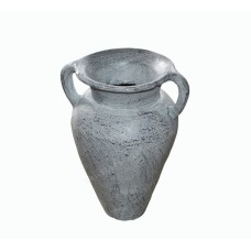 White Wash Painted Vase With Handles 30 cm