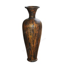 Antique Black Gold Painted Vase 100 cm