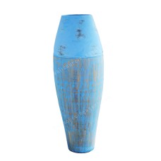 Blue Washed Painted Vase 100 cm