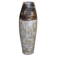 Brown Whitewash Vase With Bamboo 100 cm