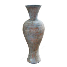 Antique Grey Gold Painted Vase 100 cm