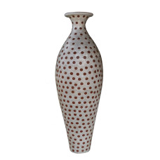 White Capiz Shell Vase Brown Dots 150 cm