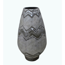 Antique Grey Vase With Mirror 80 cm