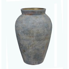 Antique Grey Wash Painted Vase 55 cm