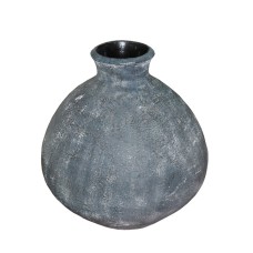 Grey White Wash Painted Vase 35 cm