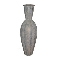 Antique Grey Wash Painted Vase 100 cm