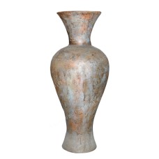 Rustic Grey Gold Painted Vase 100 cm