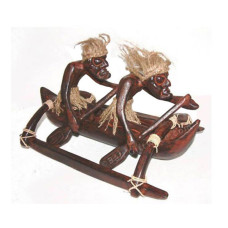 Wood Mini Two Primitives Rowing 28 cm