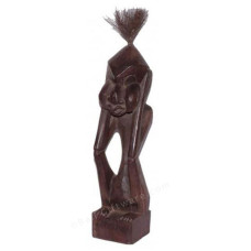 Wood Primitive Tribe Closed Ears 30 cm