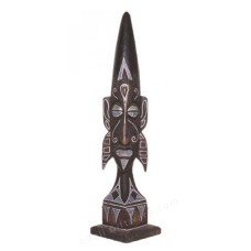 Wooden Primitive Tribe Statue On Base 50 cm