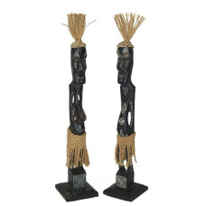 Couple Tribe Primitive Statue 30 cm