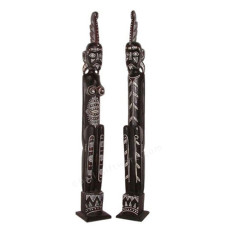 Wood Couple Tribe Primitive 70 cm