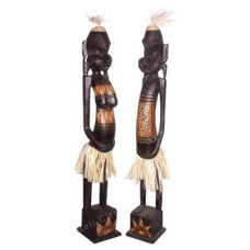 Tribal Man And Woman Statue 100 cm