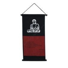 Buddha Banner Dalai Lama Quotes Black Maroon