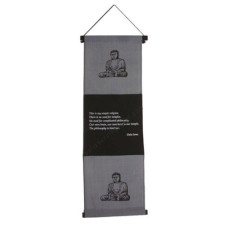 Buddha Banner Quotes Black Grey
