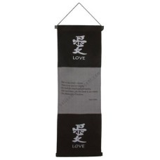 Dalai Lama Banner Quotes LOVE Black Grey