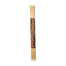 Bamboo Rainstick Black Red Painted 80 cm