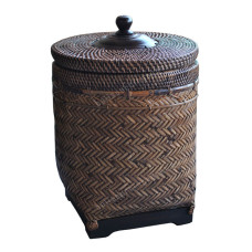 Bamboo Laundry Basket With Lid