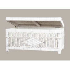 White Rattan Trunk Storage Rectangle