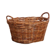 Oval Rattan Basket With Handles