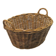 Rattan Basket With Handles Honey Brown