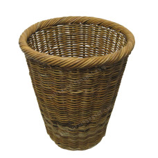 Tapered Rattan Waste Basket Honey Brown