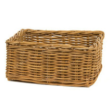 Rectangular Rattan Basket Honey Brown
