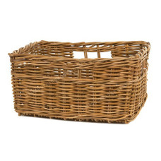 Rectangle Rattan Basket Honey Brown Finish