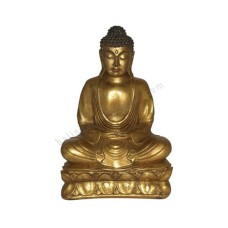 Resin Golden Japanese Buddha On Lotus 55 cm
