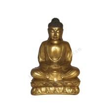 Resin Golden Japanese Buddha On Lotus 40 cm