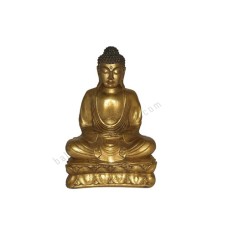 Resin Golden Japanese Buddha On Lotus 30 cm