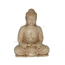 Resin Ivory Japanese Buddha Meditation 40 cm