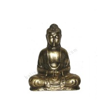 Resin Black Gold Buddha Meditation 25 cm