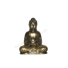 Resin Black Gold Buddha Meditation 15 cm