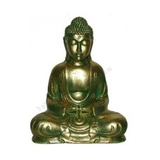 Resin Green Gold Buddha Meditation 55 cm