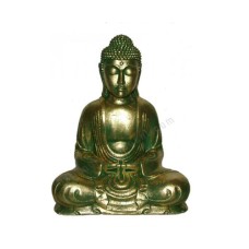 Resin Green Gold Buddha Meditation 40 cm