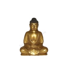 Resin Gold Black Buddha Meditation 15 cm